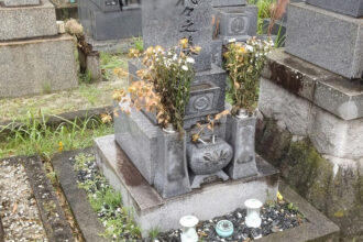 【墓誌板設置・クリーニング・色入れ】知多市 Before