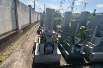 【墓じまい】岡崎市対応|一宮市|木曽川町営墓地|墓石撤去|施工事例 Before